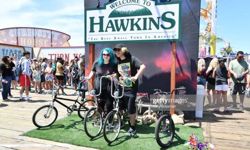 SANTA MONICA, CALIFORNIA - JUNE 29: Fans pose at the many photo-op stations at the Netflix's "Stranger Things" Season 3 Fun Fair at Santa Monica Pier on June 29, 2019 in Santa Monica, California. (Photo by Amy Sussman/Getty Images)