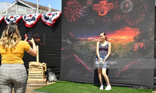 SANTA MONICA, CALIFORNIA - JUNE 29: Fans pose at the many photo-op stations at the Netflix's "Stranger Things" Season 3 Fun Fair at Santa Monica Pier on June 29, 2019 in Santa Monica, California. (Photo by Amy Sussman/Getty Images)