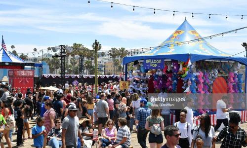 SANTA MONICA, CALIFORNIA - JUNE 29: Atmosphere at the Netflix's "Stranger Things" Season 3 Fun Fair at Santa Monica Pier on June 29, 2019 in Santa Monica, California. (Photo by Amy Sussman/Getty Images)