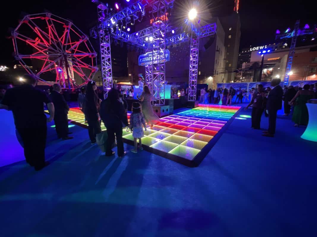 Colorful LED event floor