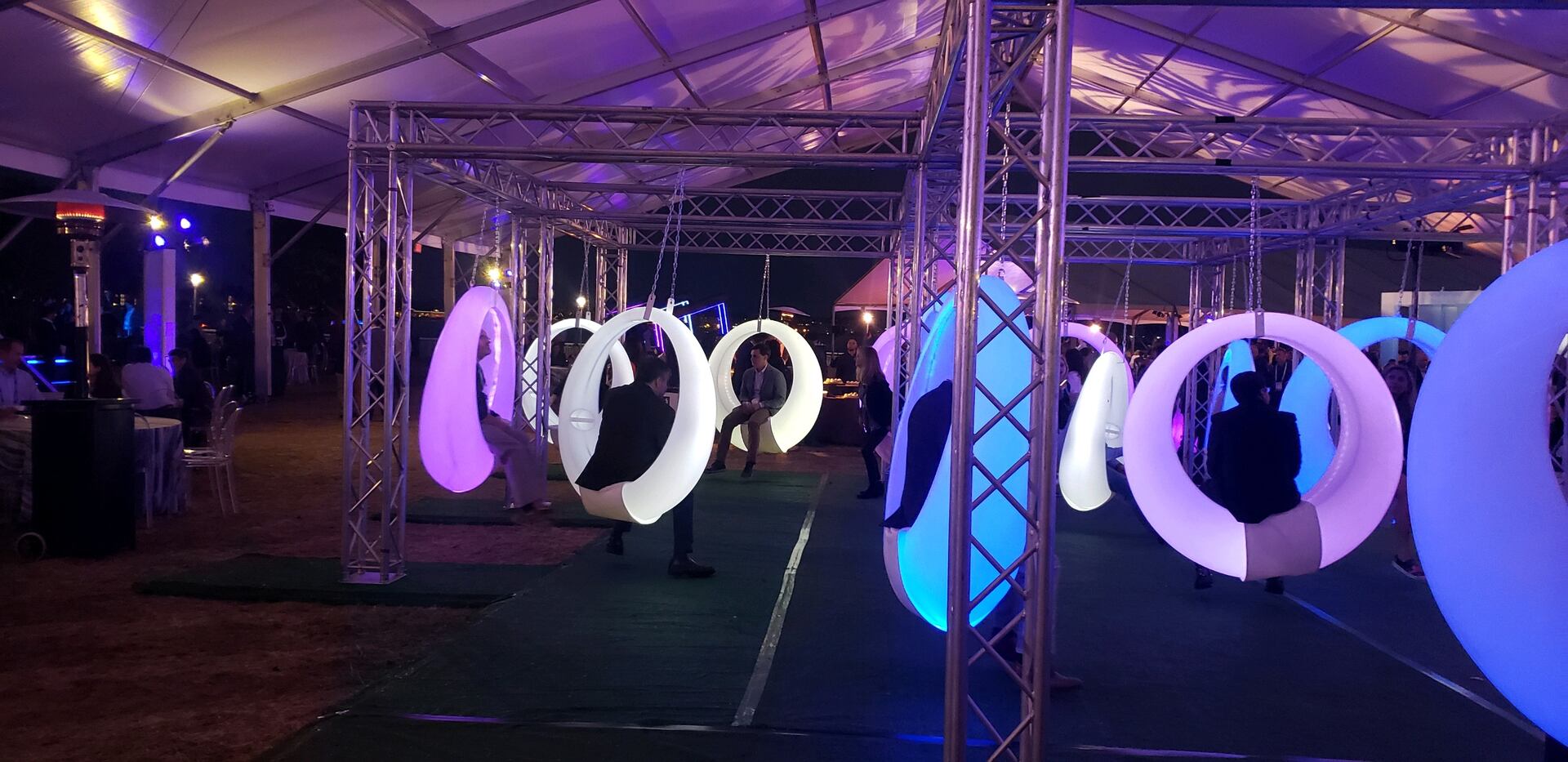 LED Swings Rental PartyWorks Interactive