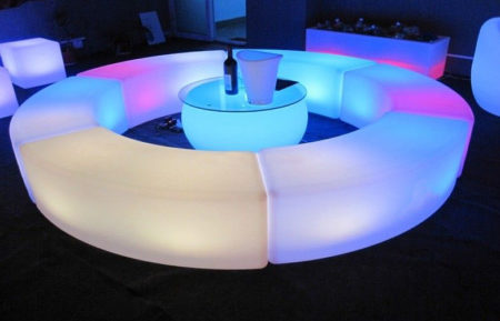 LED Curved Bench / Coffee Table