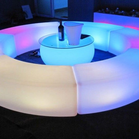 LED Curved Bench / Coffee Table