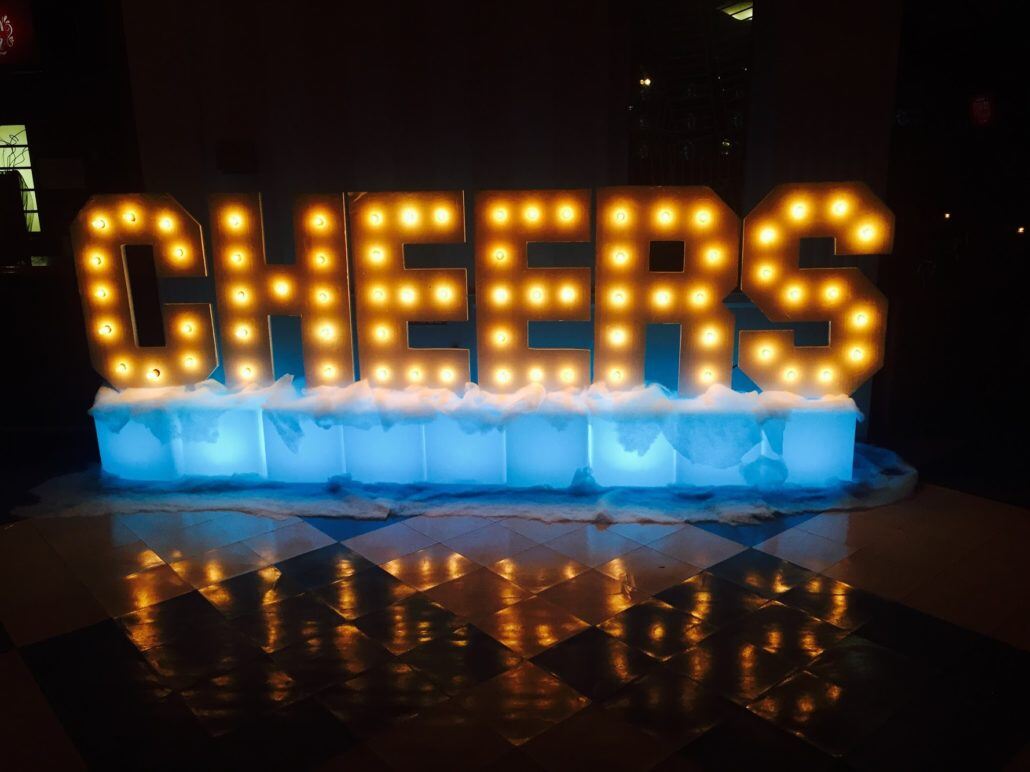 Marquee Cheers Sign PartyWorks Interactive