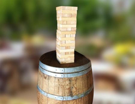 Jenga on a Barrel