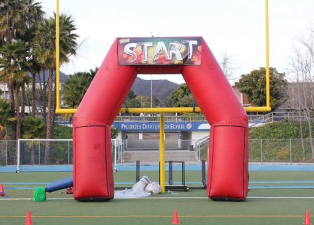 Start and Finish inflatable obstacle course
