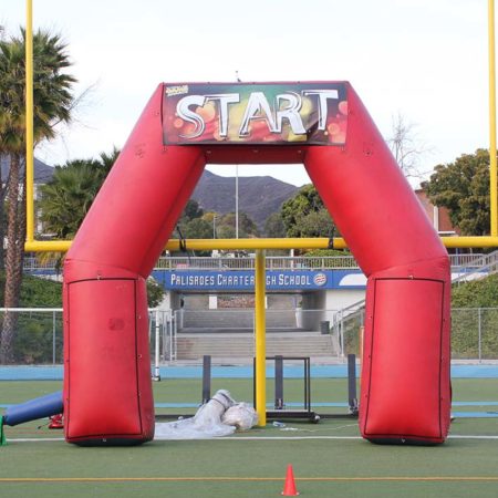 Start and Finish inflatable obstacle course