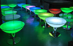 LED Coffee Table / Adjustable to Cocktail table