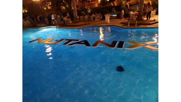 FLOATING LETTERS IN THE WATER