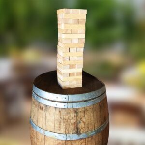 Jenga on a Barrel
