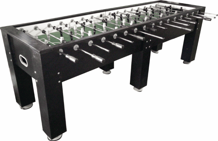 A large foosball table available for rent, perfect for corporate events, parties, and festivals in L.