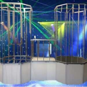Double Trouble Dance Cage Rental | Dual Octagon Cages rental for events in Los Angeles, Orange County, and nationwide