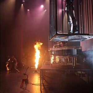 Flying Dance Cage Rental | Suspended Performance Cage rental for events in Los Angeles, Orange County, and nationwide