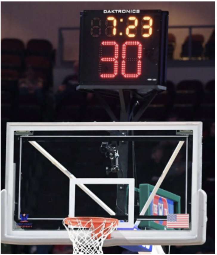 3-Sided Shot Clock Rental | Daktronics Basketball Display rental for events in Los Angeles, Orange County, and nationwide